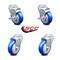 Service Caster 4 Inch Blue Polyurethane Wheel Swivel Bolt Hole Caster Set with 2 Brake SCC SCC-BH20S414-PPUB-BLUE-TLB-2-S-2 - alternate 1